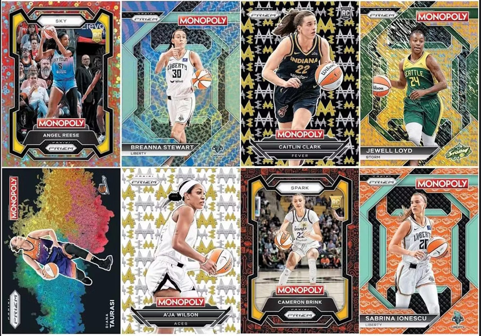 2024 Panini Prizm Monopoly WNBA Blaster Trading Cards