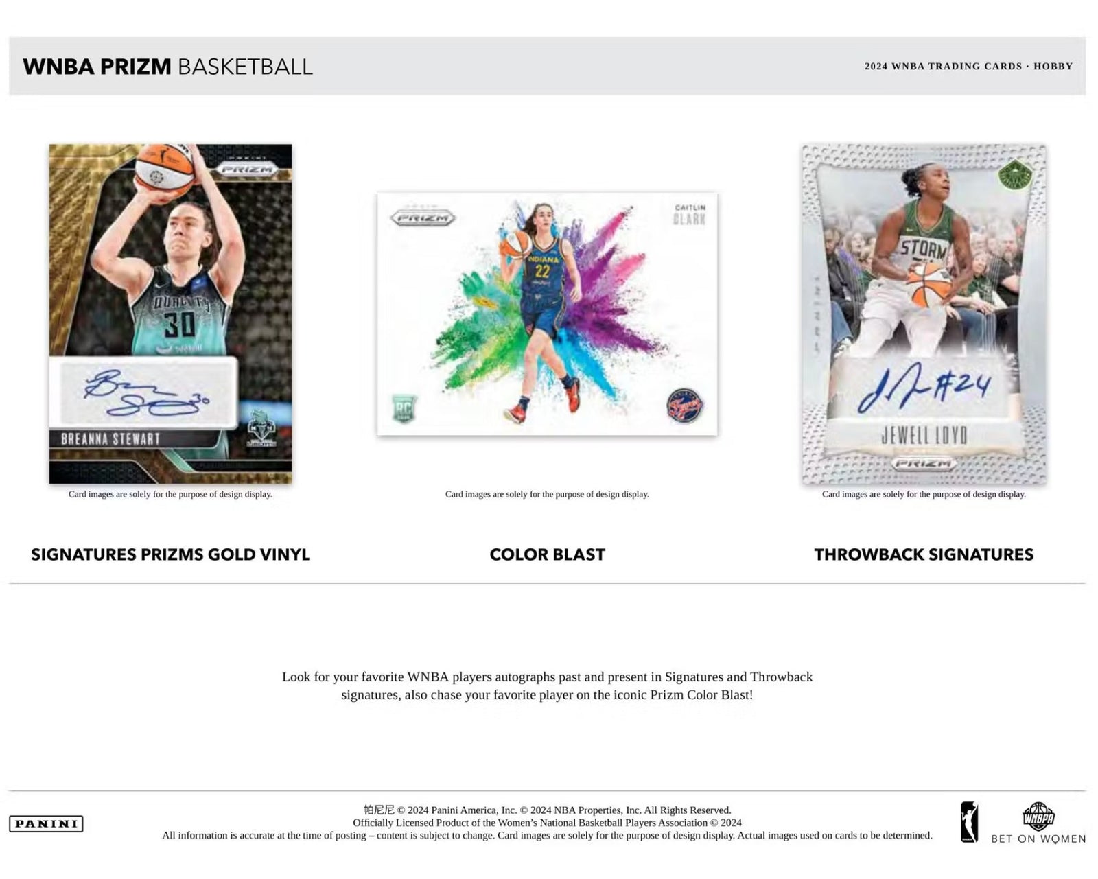 2024 Panini Prizm WNBA FOTL Trading Cards