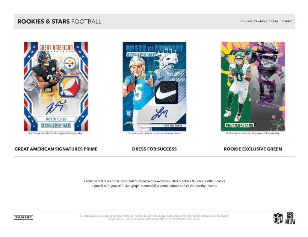 2024 Panini Rookies & Stars Football FOTL Trading Cards