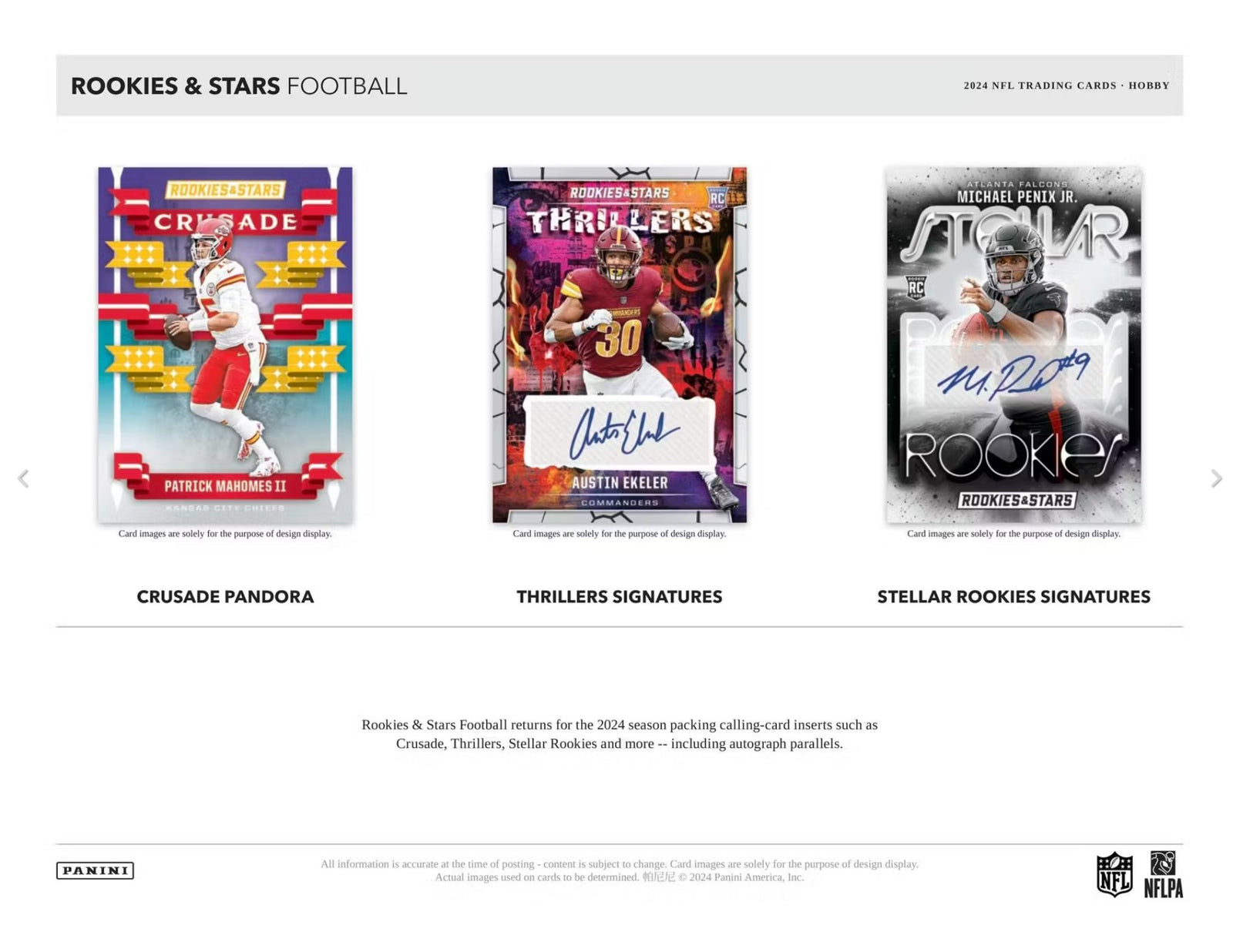 2024 Panini Rookies & Stars Football Hobby Trading Cards
