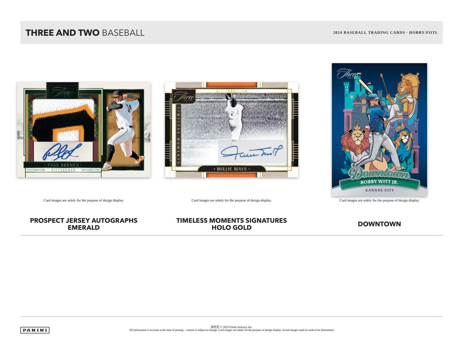 2024 Panini Three and Two Baseball Hobby Trading Cards
