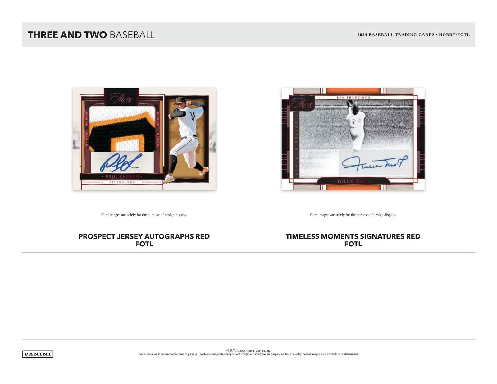 2024 Panini Three and Two Baseball Hobby Trading Cards