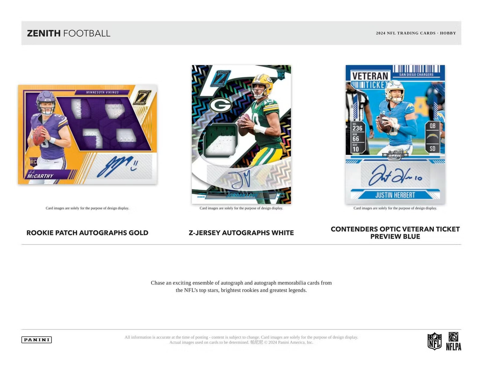 2024 Panini Zenith Football Hobby Trading Cards
