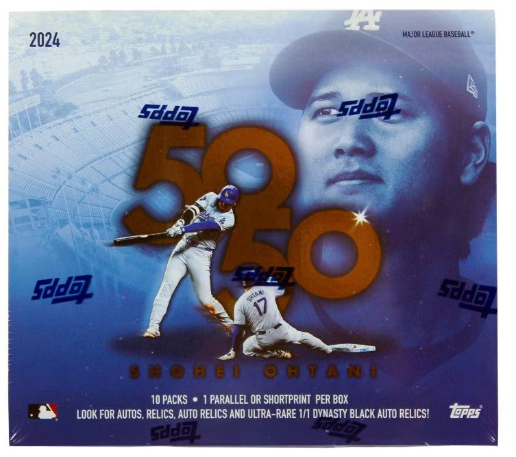 2024 Topps 50/50 Box Shohei Ohtani 未開封 Topps 2024 50/50: Shohei Ohtani 10パック入り 未開封BOX