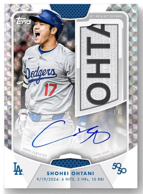 2024 Topps 50/50 Shohei Ohtani Baseball Trading Cards