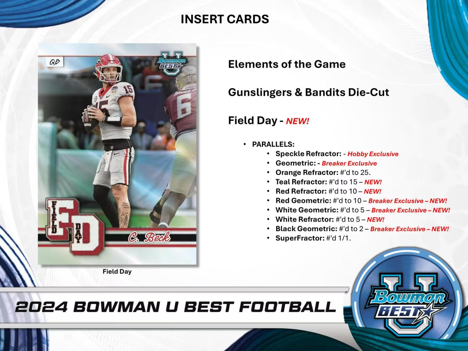 2024 Topps Bowman University Best Football Hobby Trading Cards