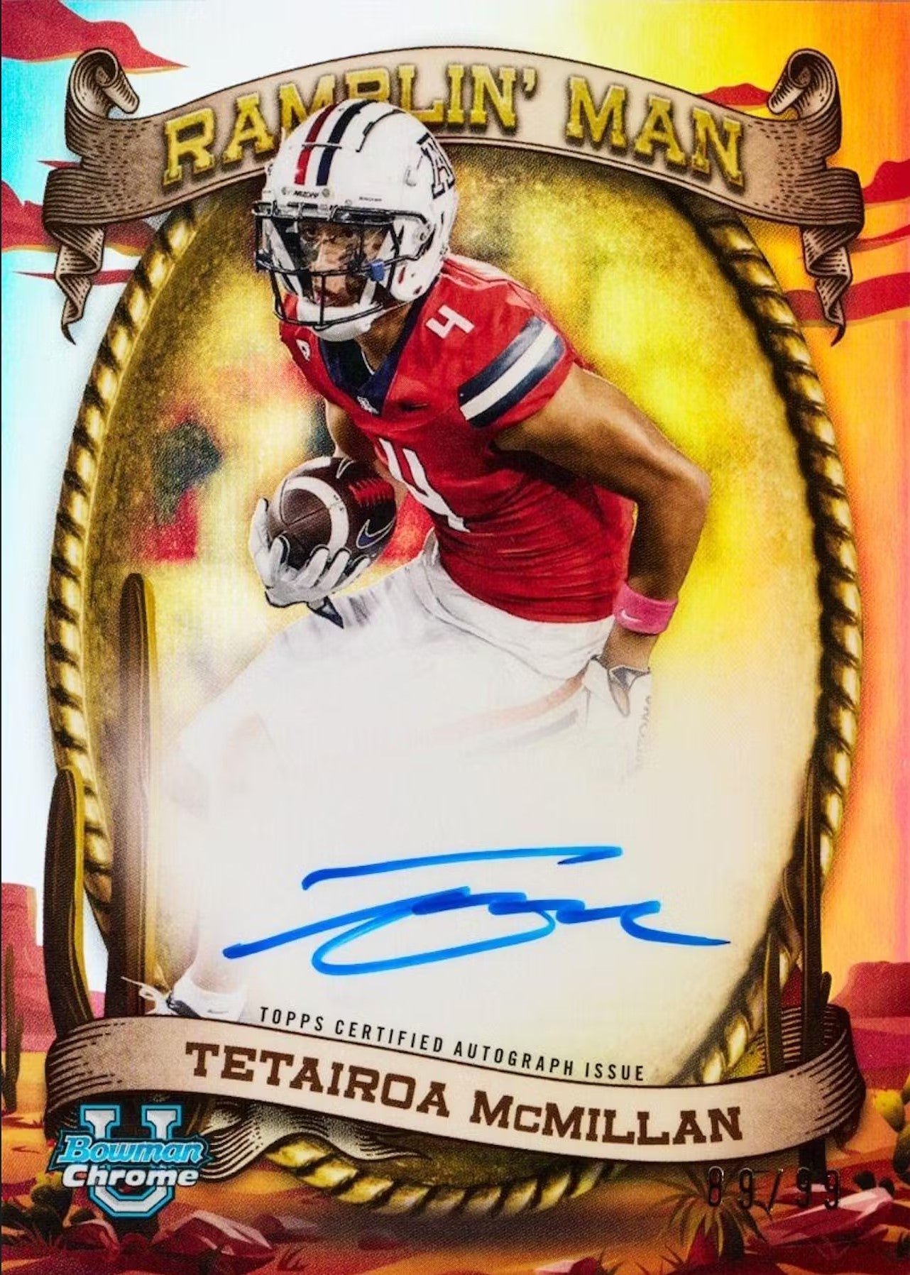 2024 Topps Bowman Chrome University Football Breakers Delight Trading Cards