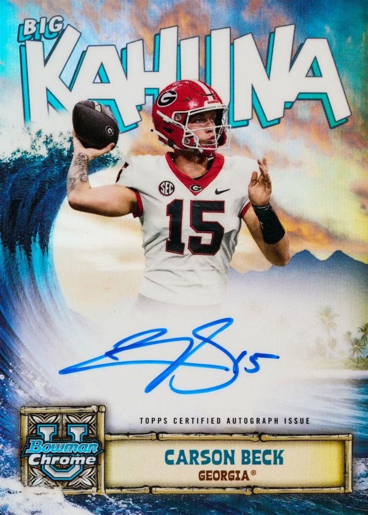 2024 Topps Bowman Chrome University Football Breakers Delight Trading Cards
