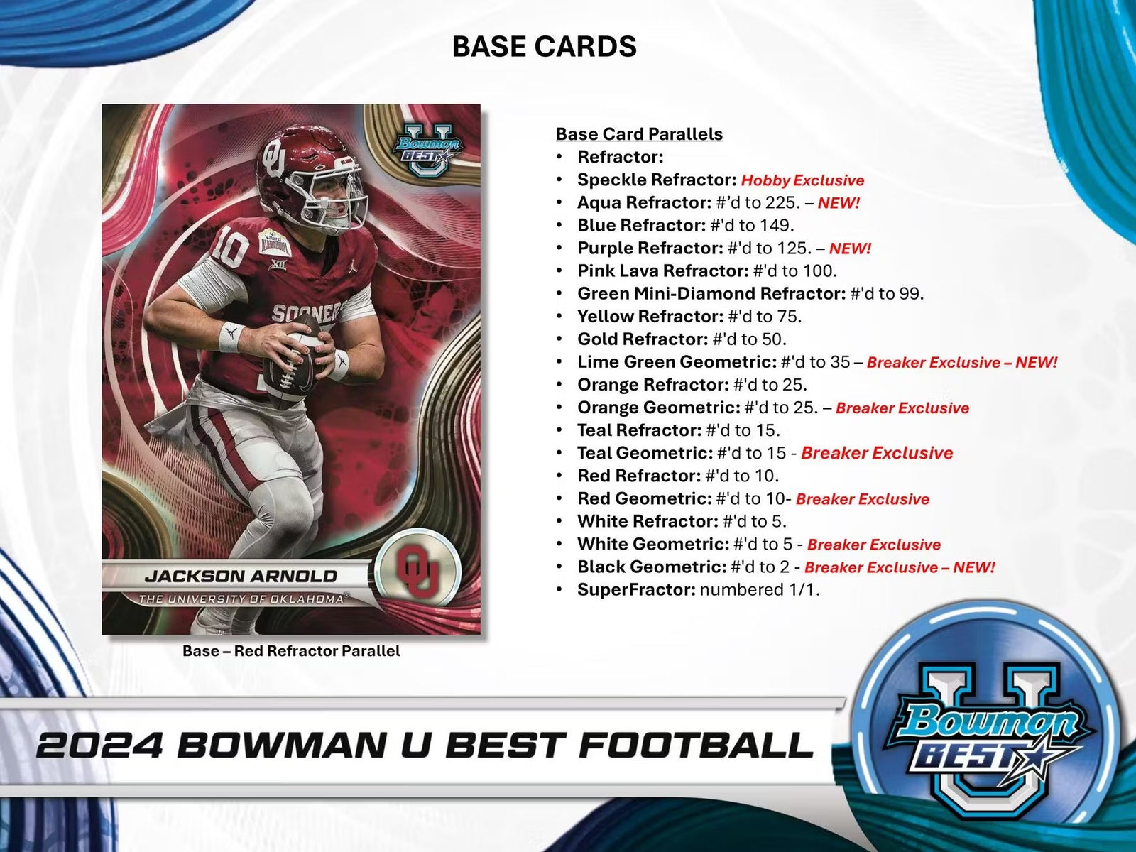 2024 Topps Bowman University Best Football Breakers Delight Trading Cards