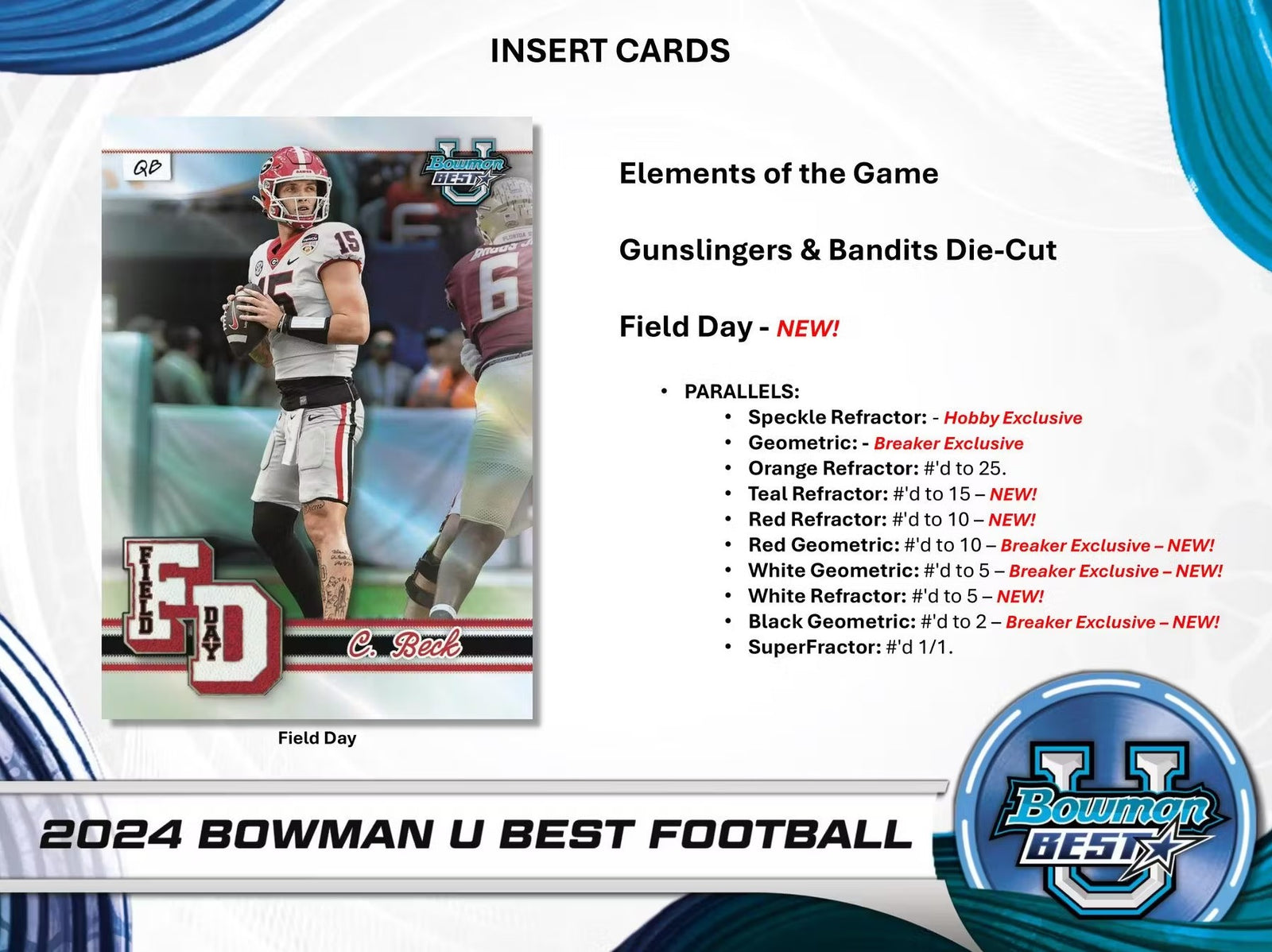 2024 Topps Bowman University Best Football Breakers Delight Trading Cards