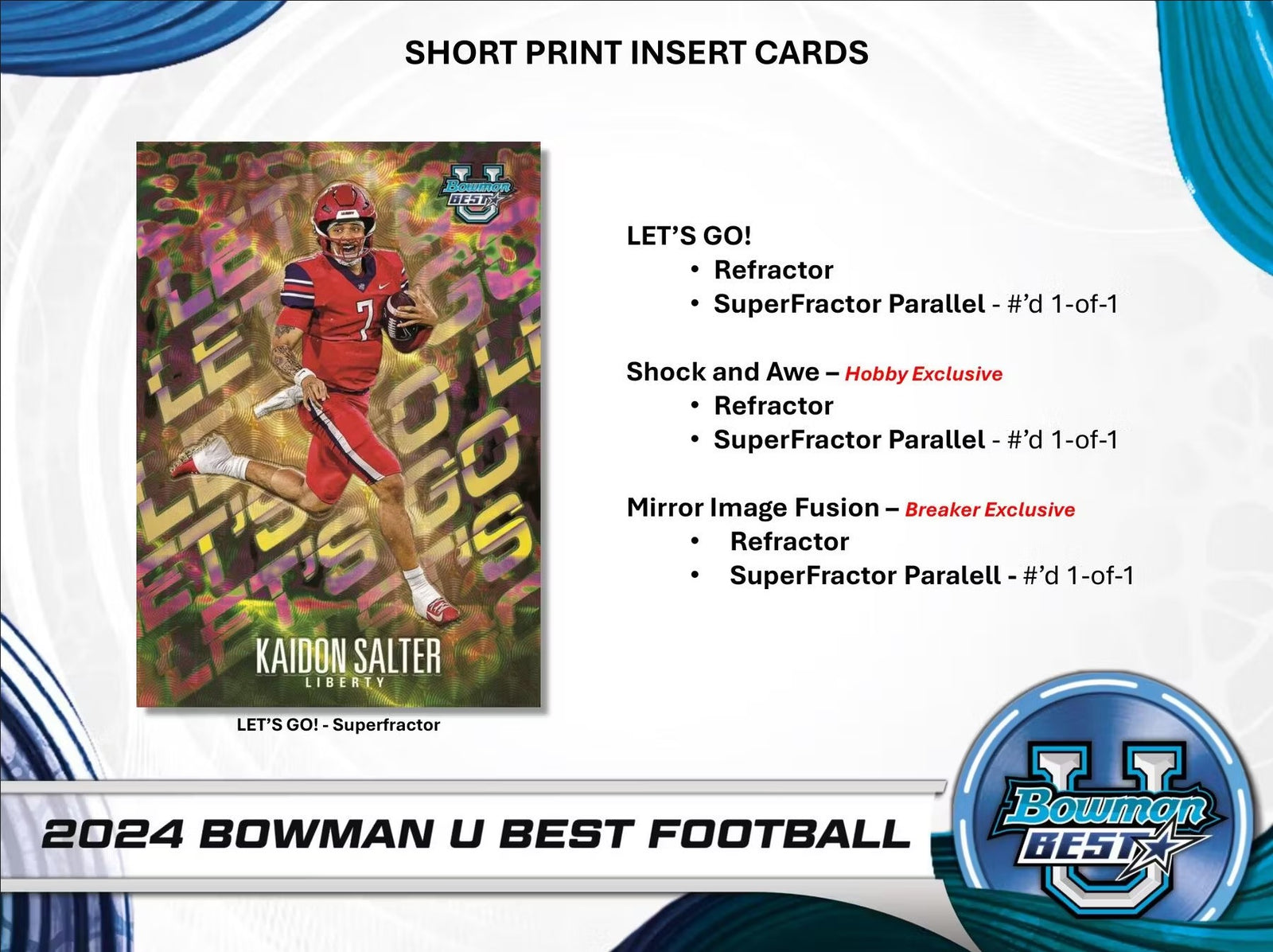 2024 Topps Bowman University Best Football Breakers Delight Trading Cards