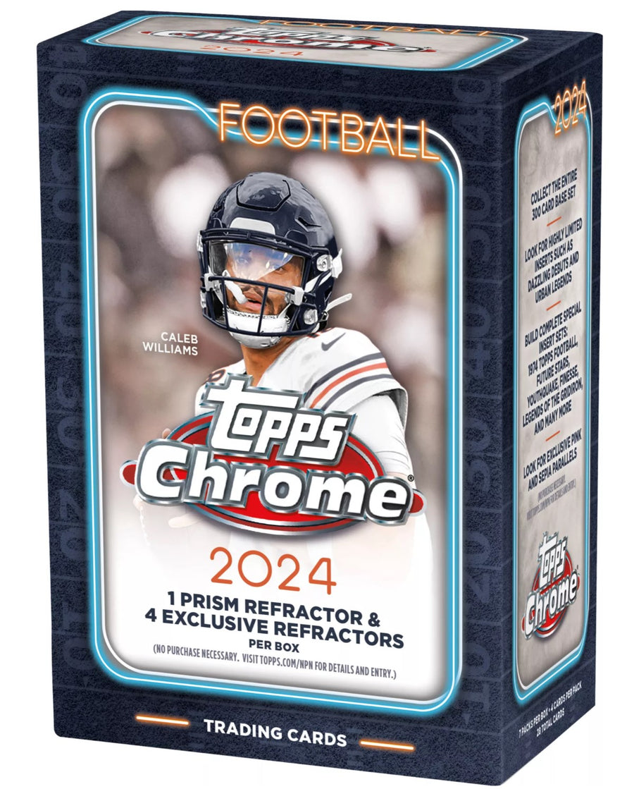 2024 Topps Chrome Football Blaster Trading Cards