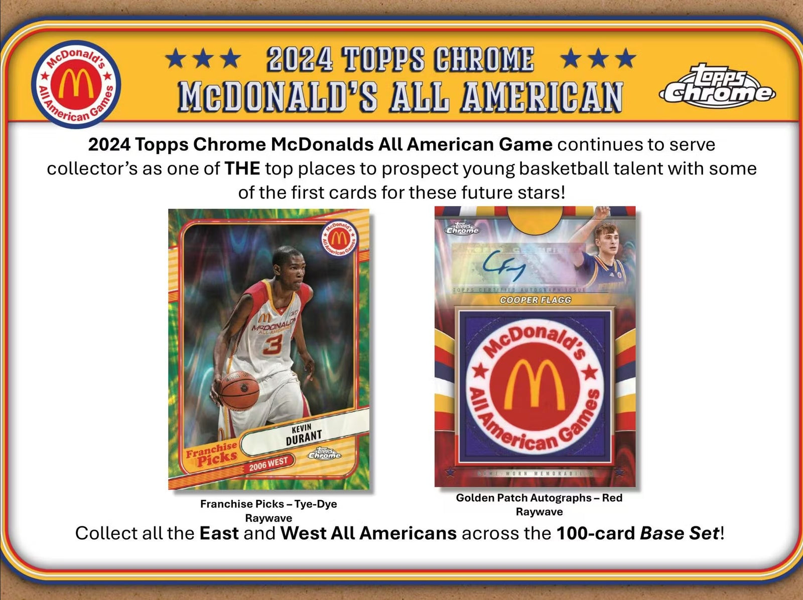 2024 Topps Chrome McDonald's All American Basketball Mega Trading Cards