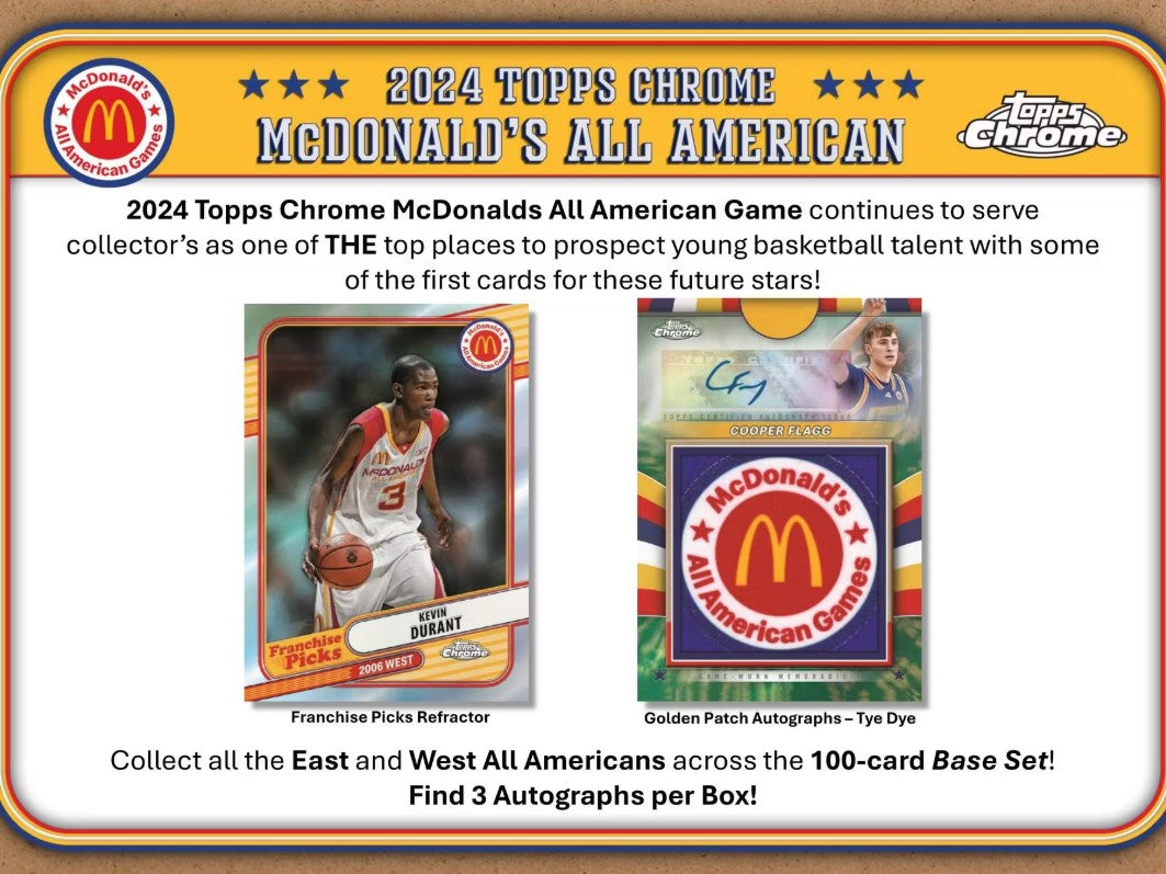 2024 Topps Chrome McDonald's All American Basketball Hobby