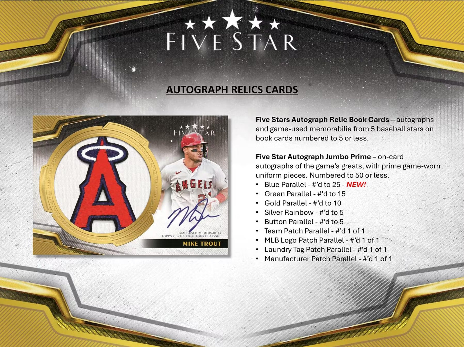 2024 Topps Five Star Baseball Hobby Trading Cards