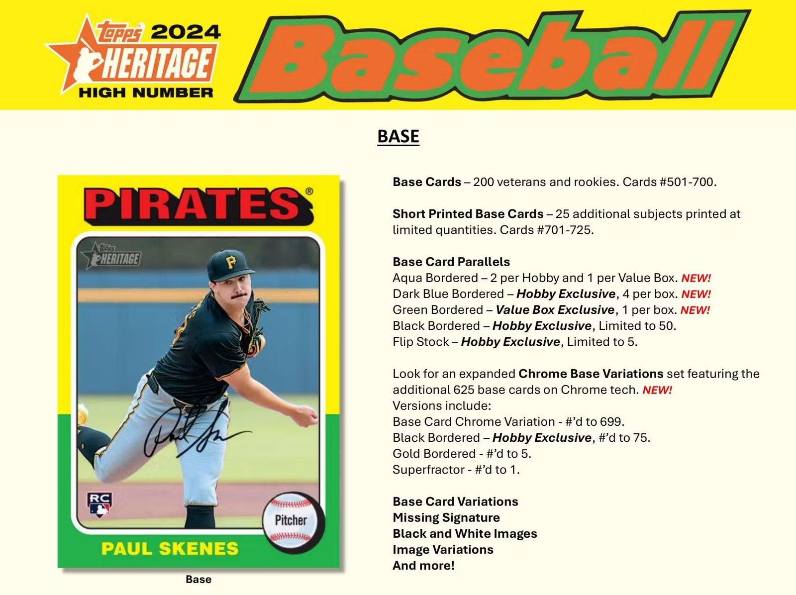 2024 Topps Heritage Baseball High Number Hobby Trading Cards