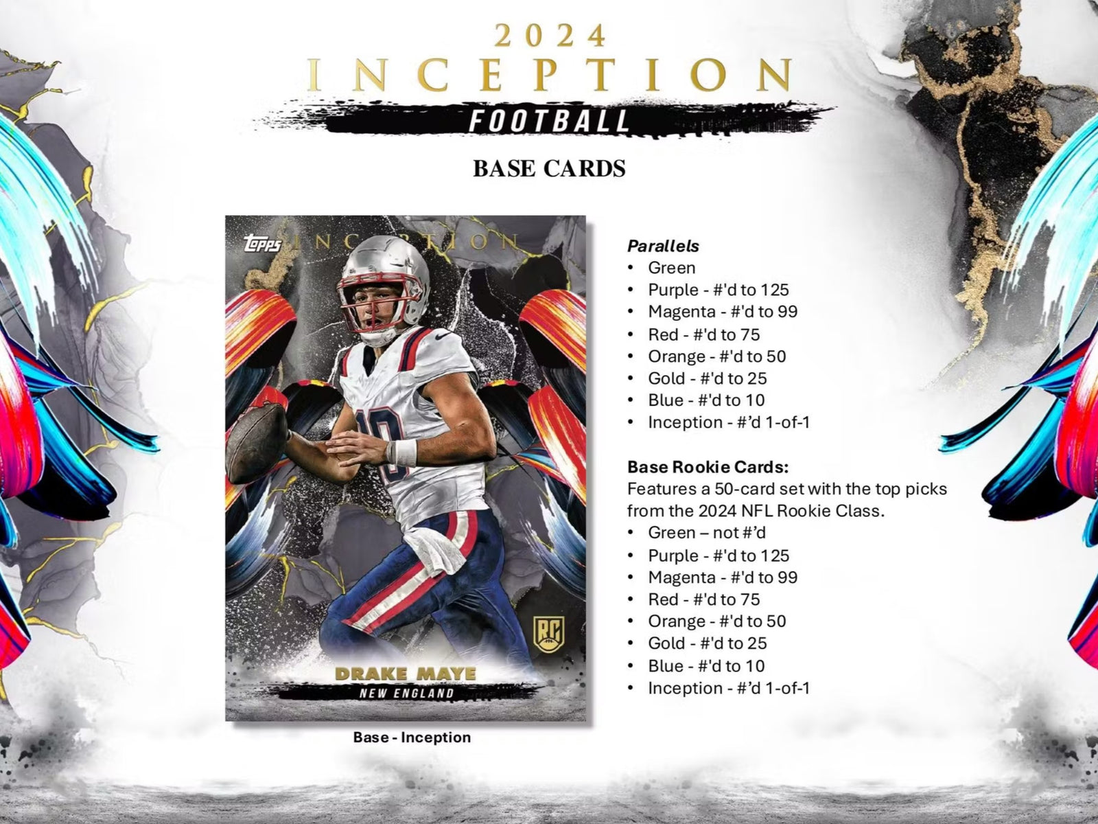2024 Topps Inception Football Hobby Trading Cards