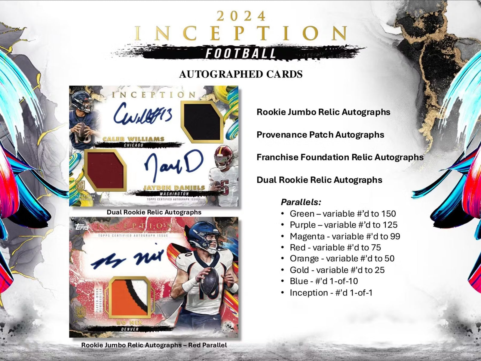 2024 Topps Inception Football Hobby Trading Cards