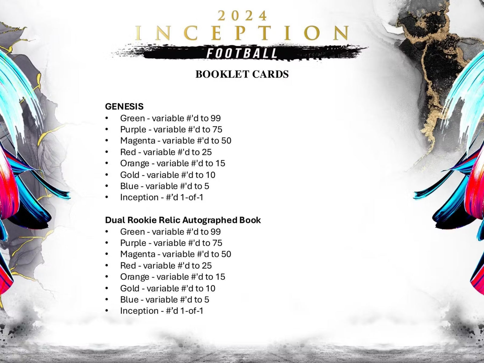 2024 Topps Inception Football Hobby Trading Cards