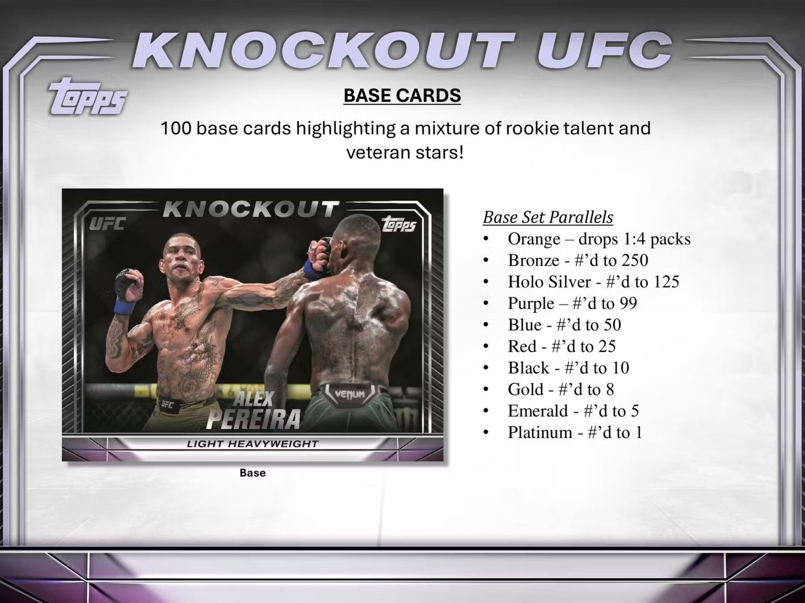 2024 Topps Knockout UFC Hobby Trading Cards
