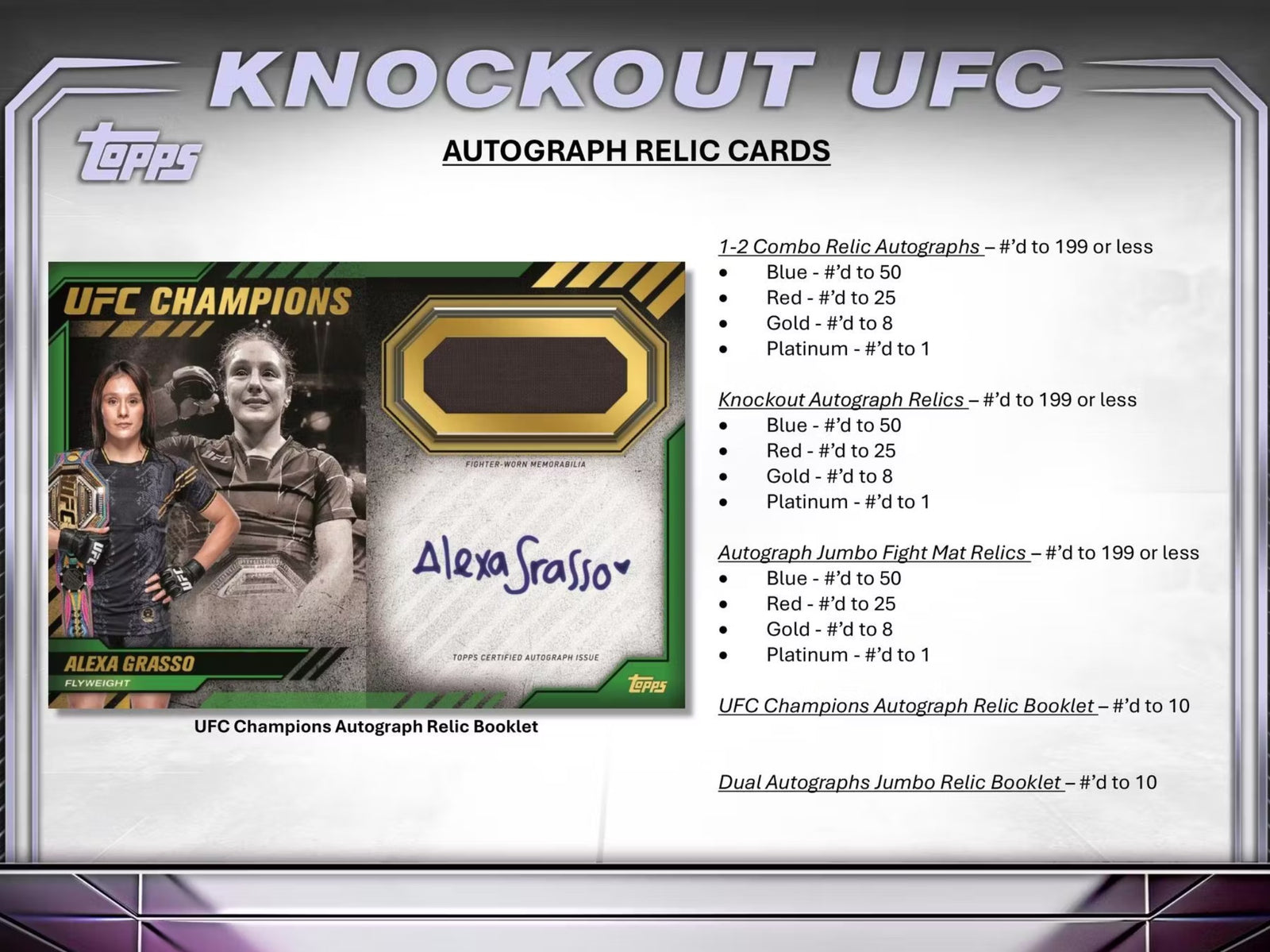 2024 Topps Knockout UFC Hobby Trading Cards