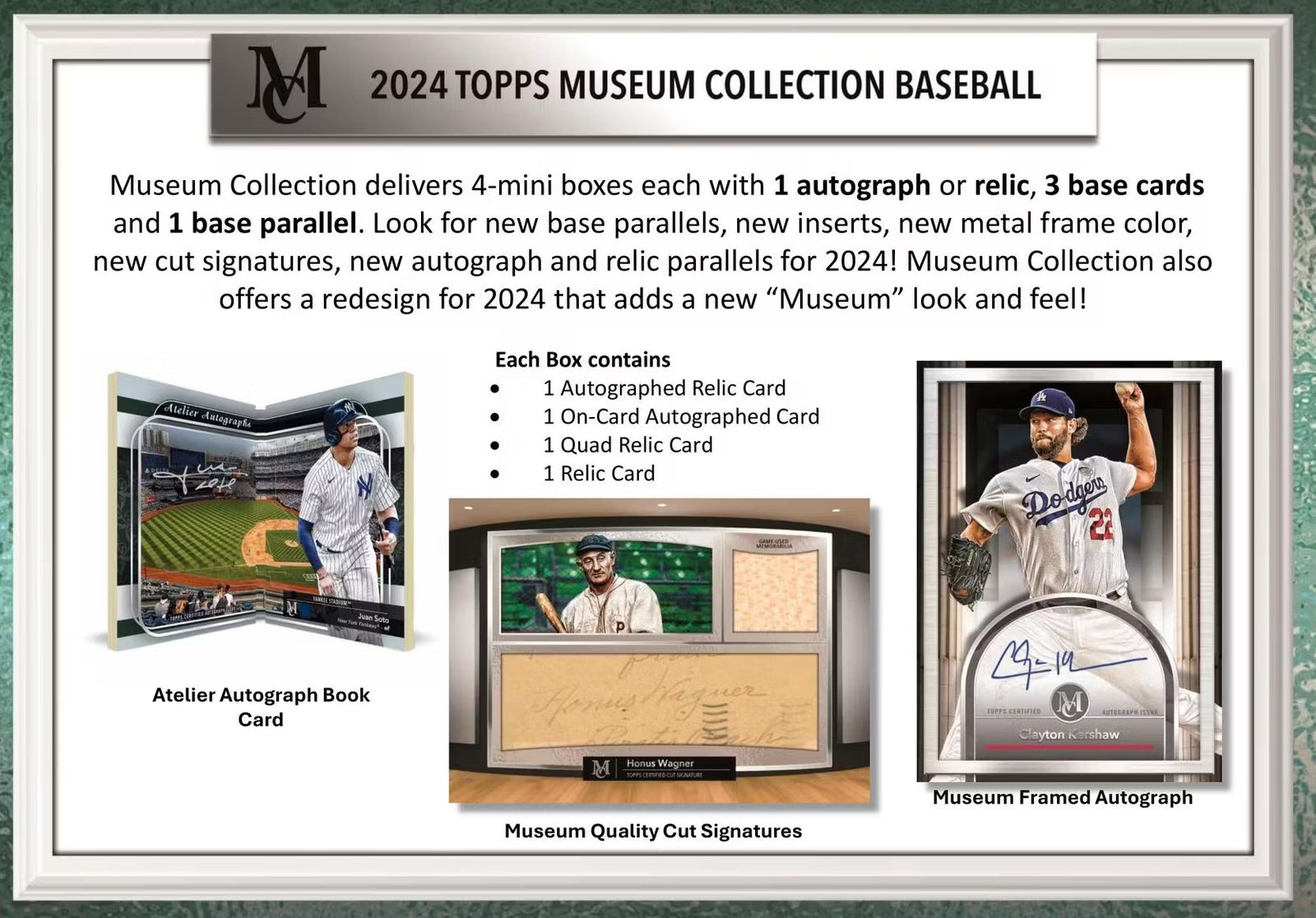 2024 Topps Museum Collection Baseball Hobby Trading Cards