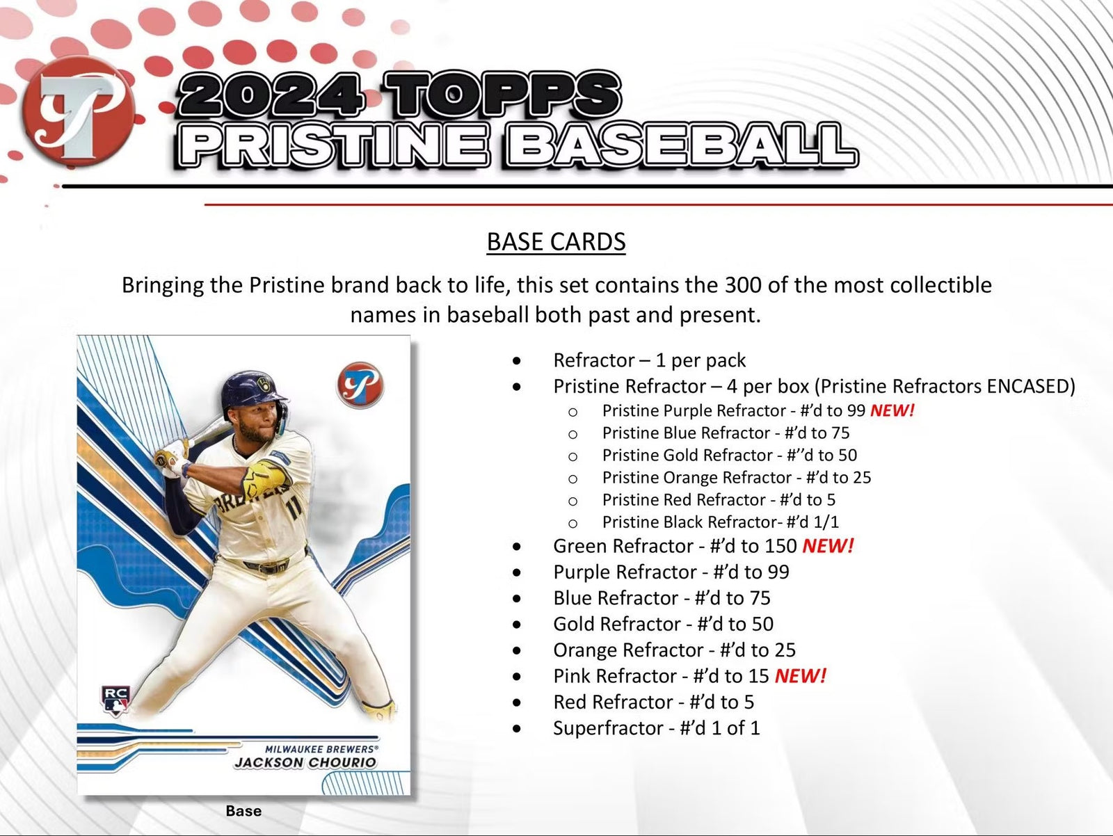 2024 Topps Pristine Baseball Hobby Trading Cards