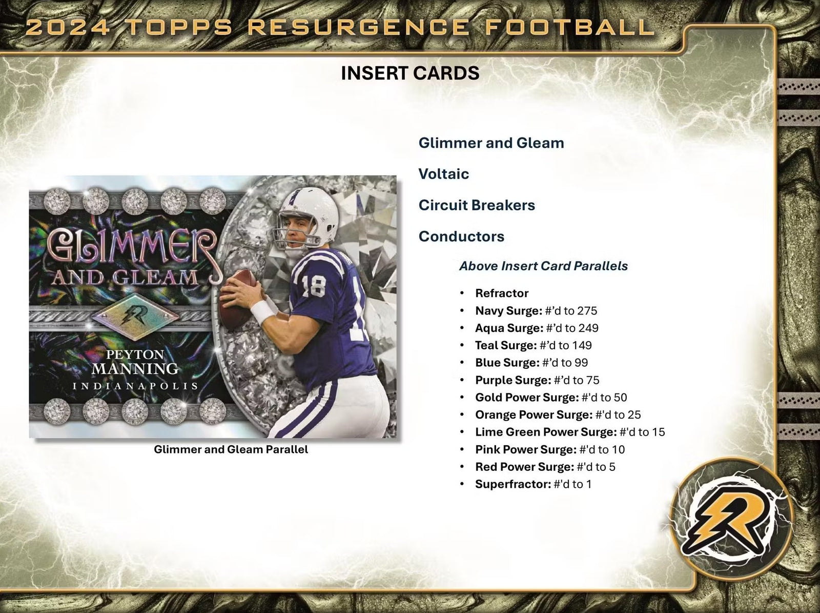 2024 Topps Resurgence Football Blaster Trading Cards