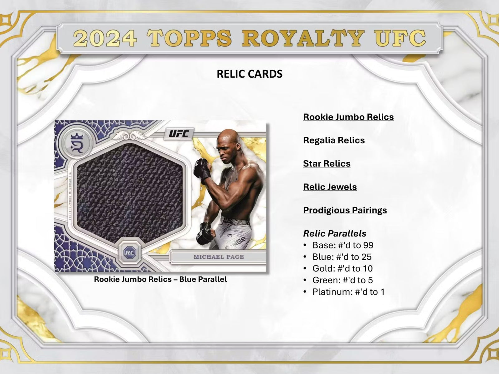 2024 Topps Royalty UFC Hobby Trading Cards