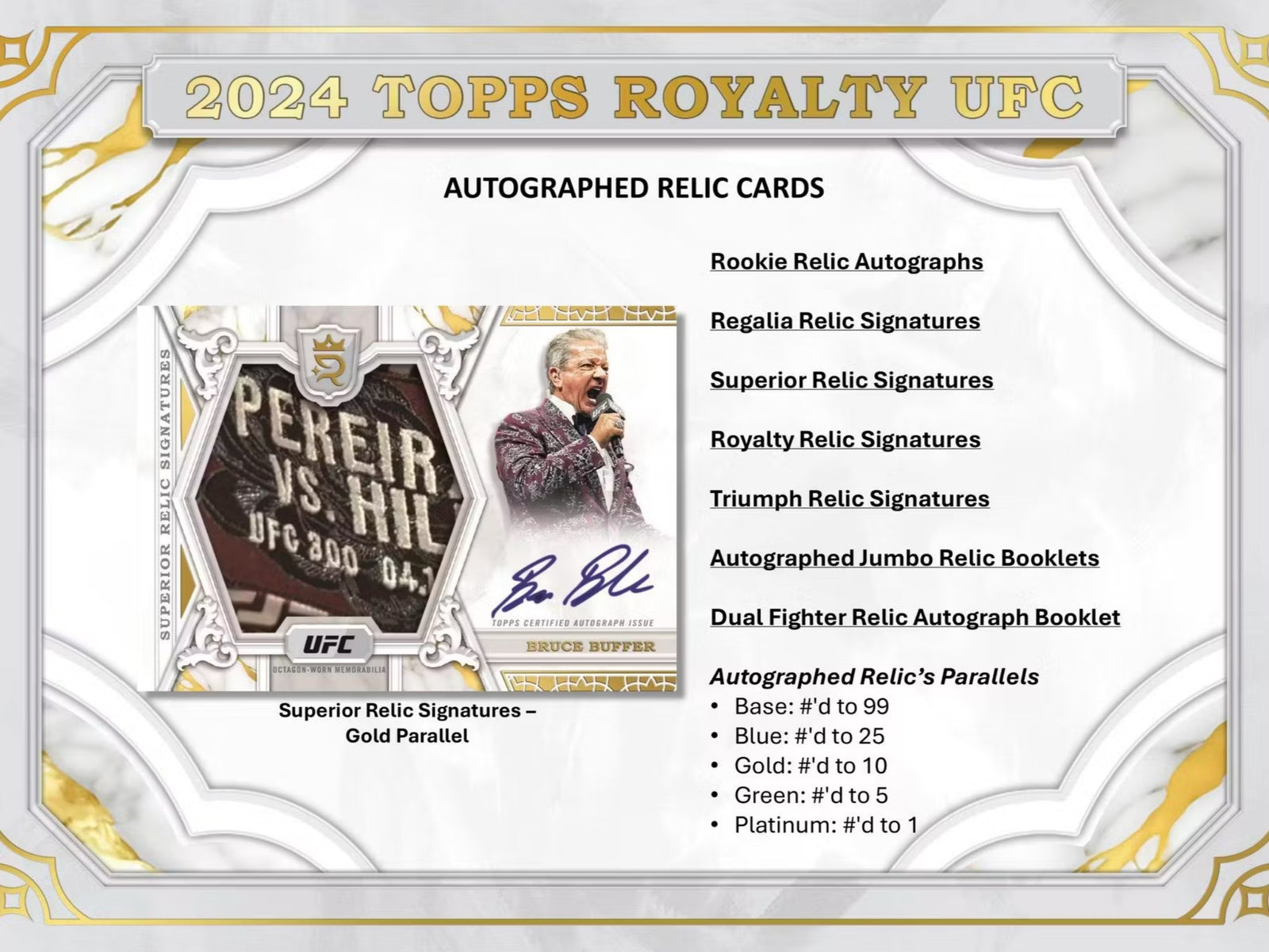 2024 Topps Royalty UFC Hobby Trading Cards