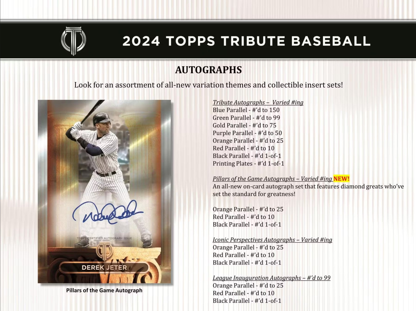 2024 Topps Tribute Baseball Hobby Trading Cards