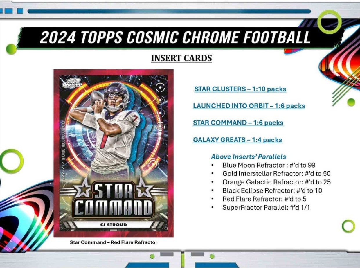 2024 Topps Cosmic Chrome Football Hobby Trading Cards