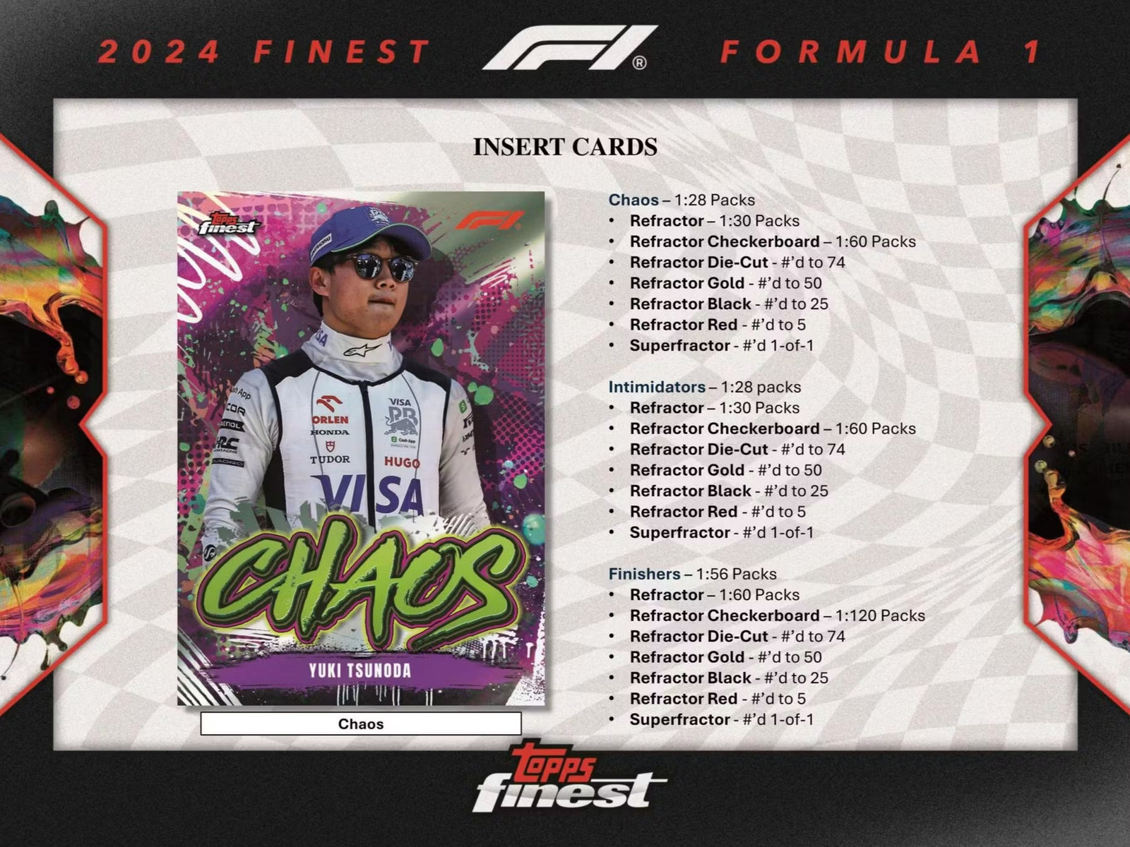 2024 Topps Finest F1 Hobby Trading Cards