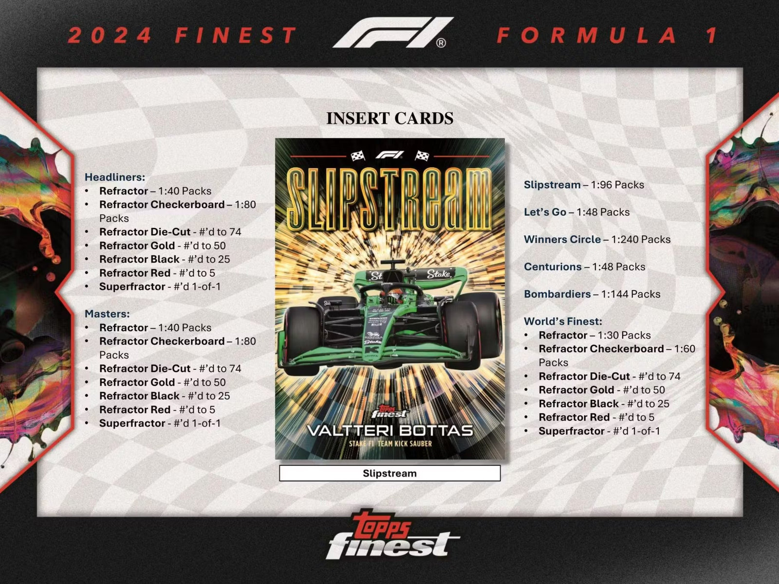 2024 Topps Finest F1 Hobby Trading Cards