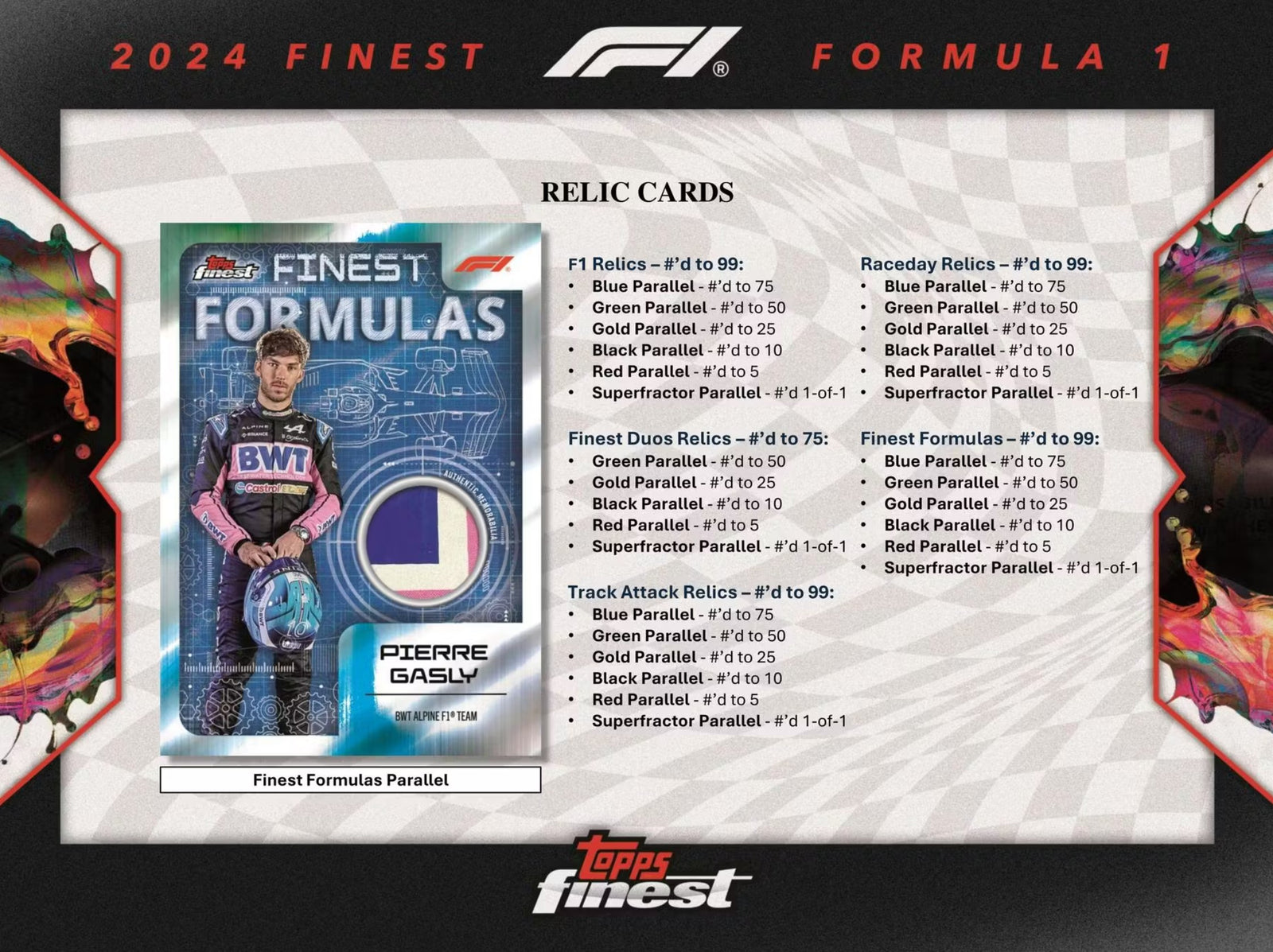 2024 Topps Finest F1 Hobby Trading Cards