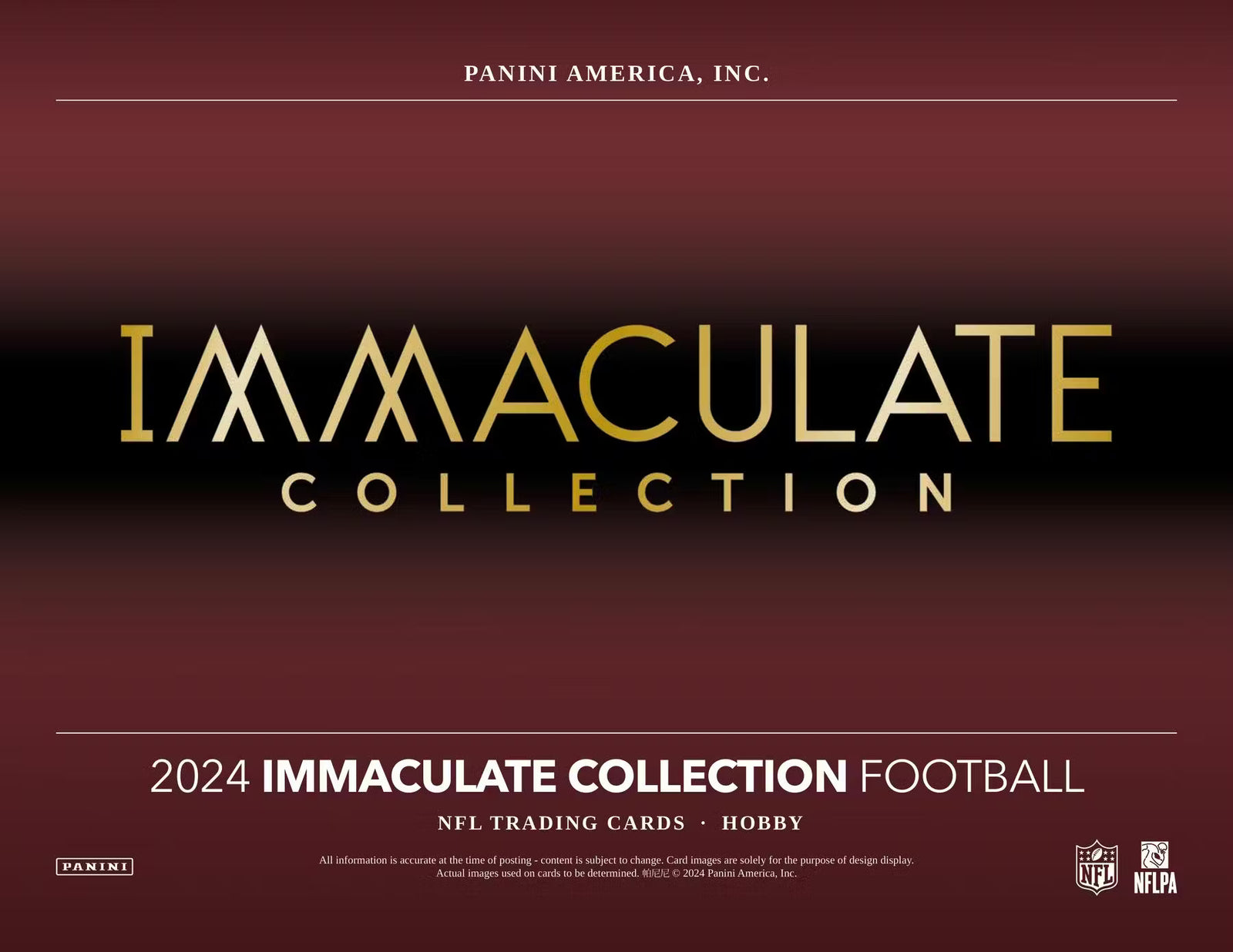 2024 Panini Immaculate Football Hobby Trading Cards