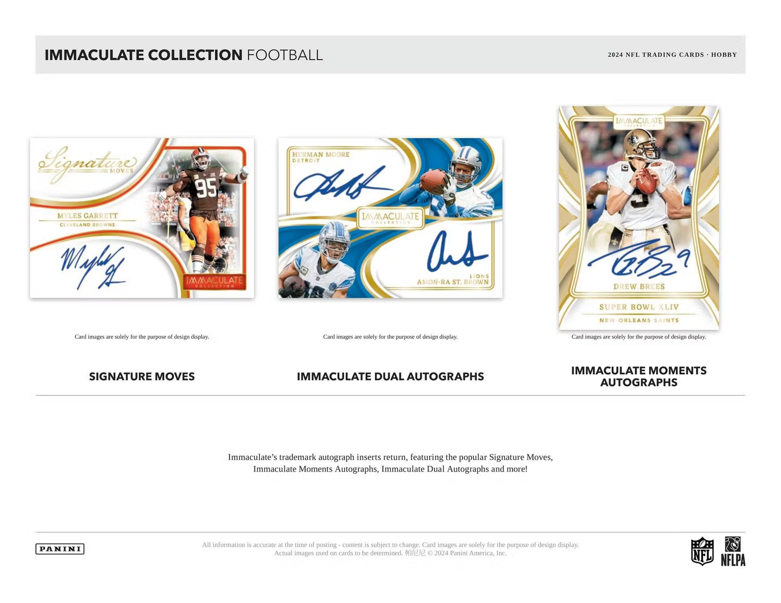 2024 Panini Immaculate Football FOTL Trading Cards