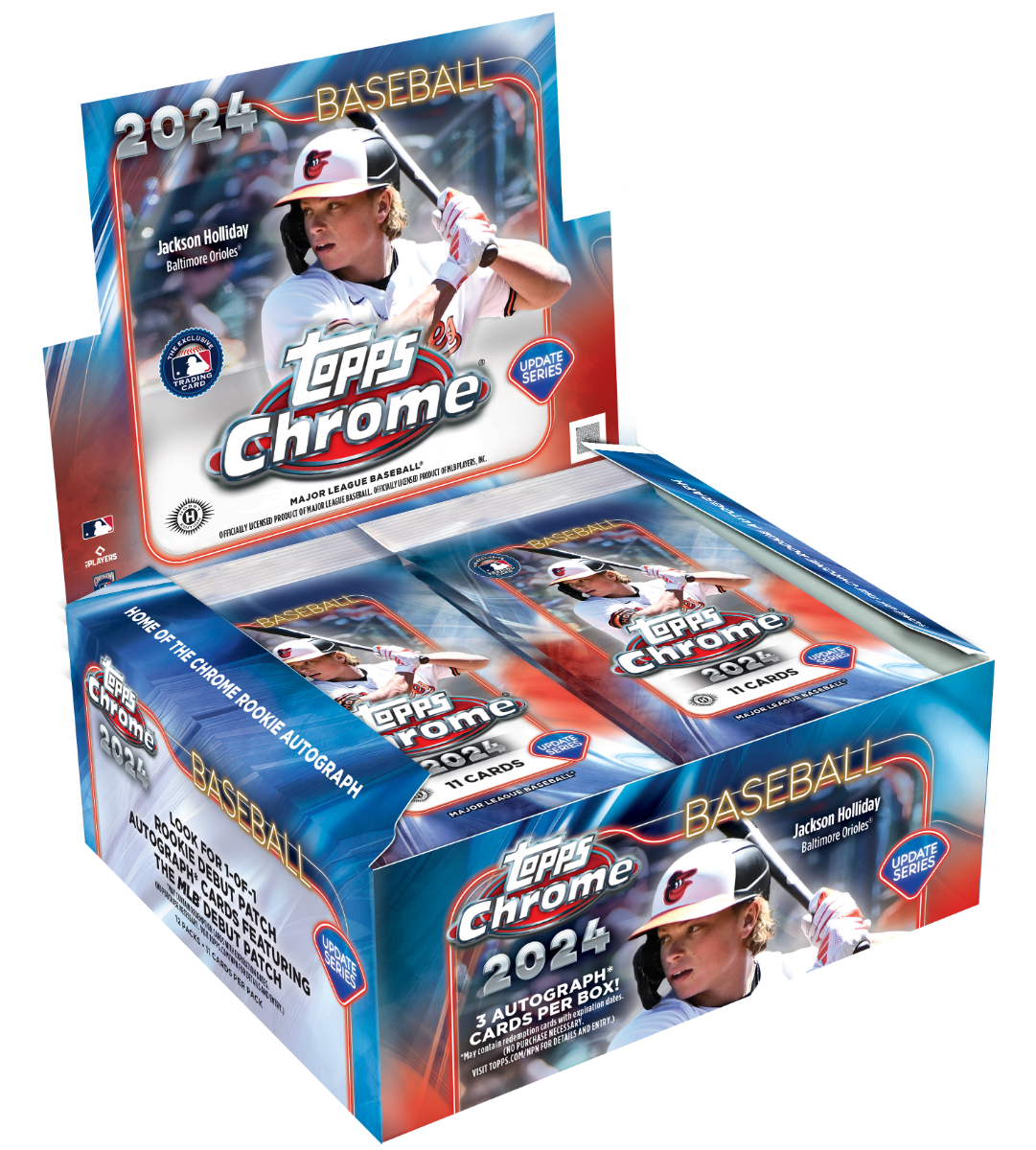 2024 Topps Chrome Baseball Updated Series Jumbo Hobby Trading Cards