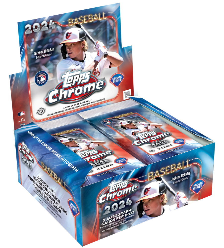 2024 Topps Chrome Baseball Updated Series Jumbo Hobby Trading Cards