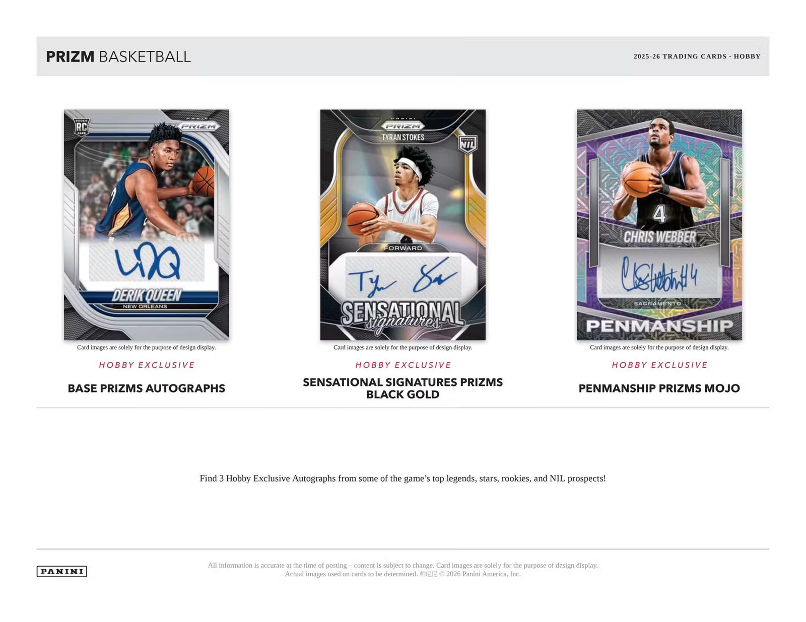 2025-26 Panini Prizm Basketball Hobby Trading Cards