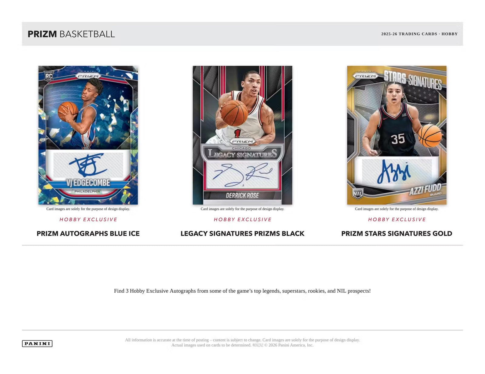 2025-26 Panini Prizm Basketball Hobby Trading Cards