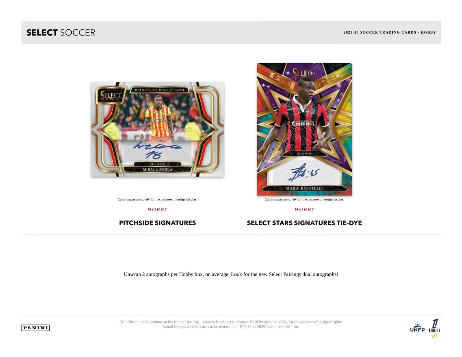 2025-26 Panini Select Ligue 1 Soccer H2 Trading Cards