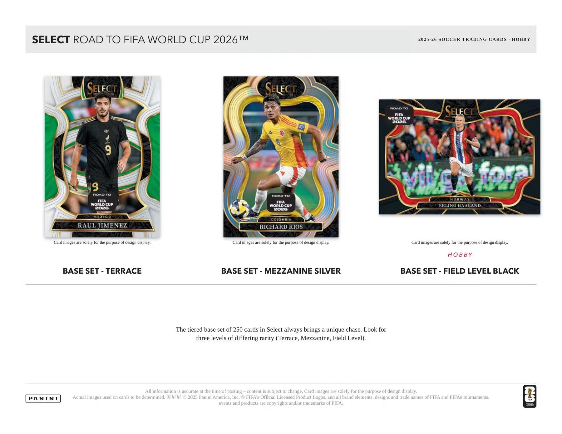 Buy 2025-26 Panini Select Road to FIFA World Cup Soccer Hobby Tradi