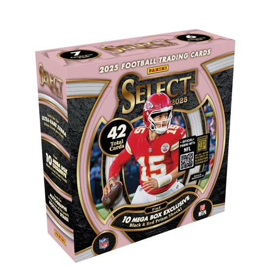 2025 Panini Select Football Mega Trading Cards Black Red Prizm