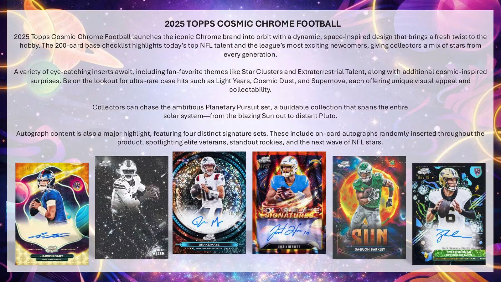 2026 Topps Cosmic Chrome Football Hobby Trading Cards LV