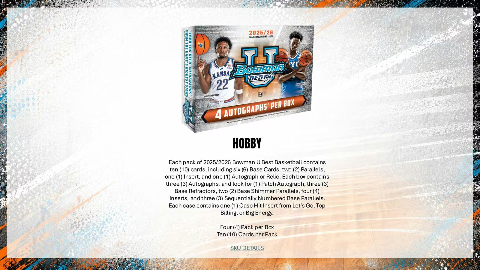 2025-26 Topps Bowman University Best Basketball Hobby Trading Cards