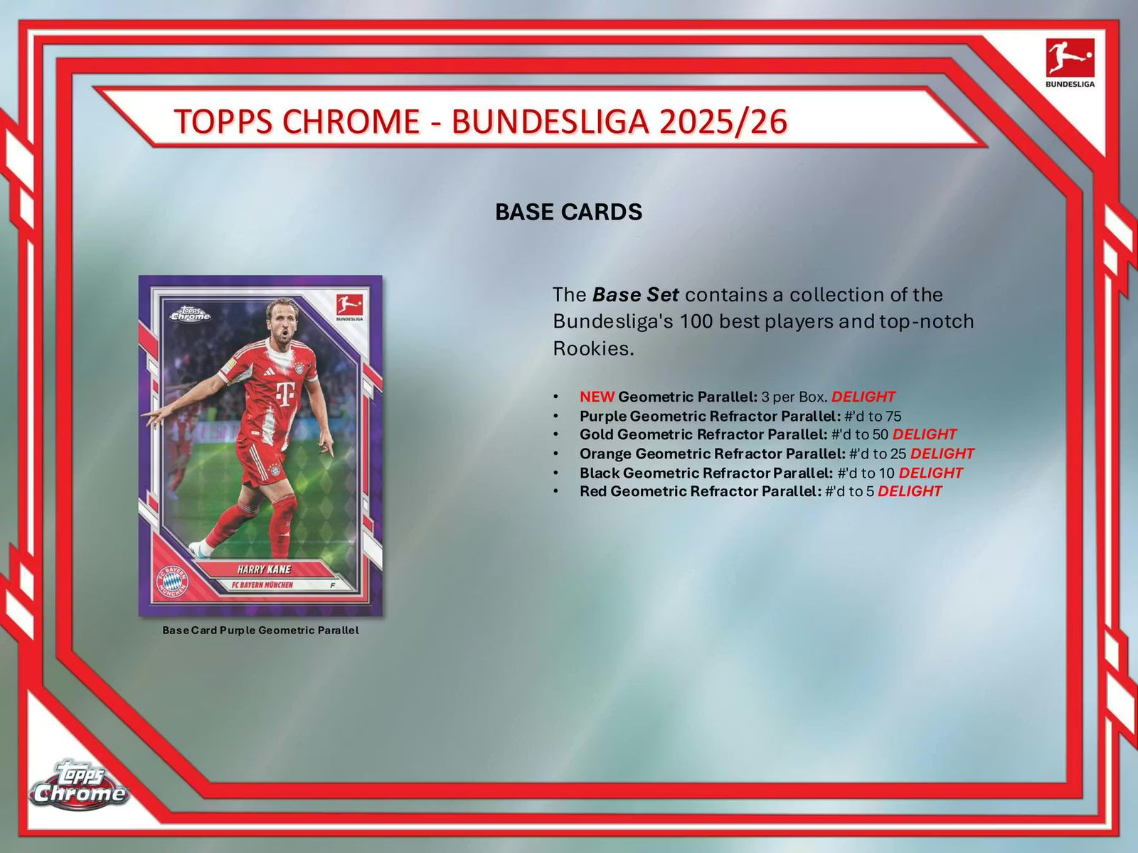 2025-26 Topps Chrome Bundesliga Soccer Breaker Delight Trading Cards LV