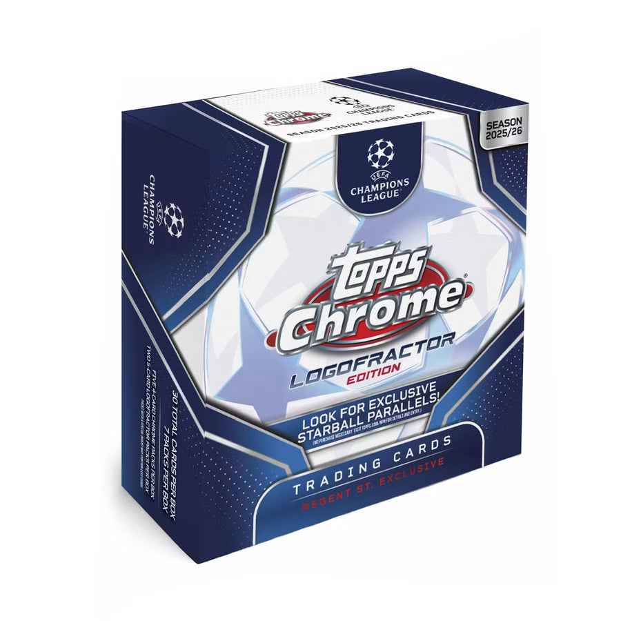 2025-26 Topps Chrome Logofractor UEFA Club Competitions Soccer Trading Cards
