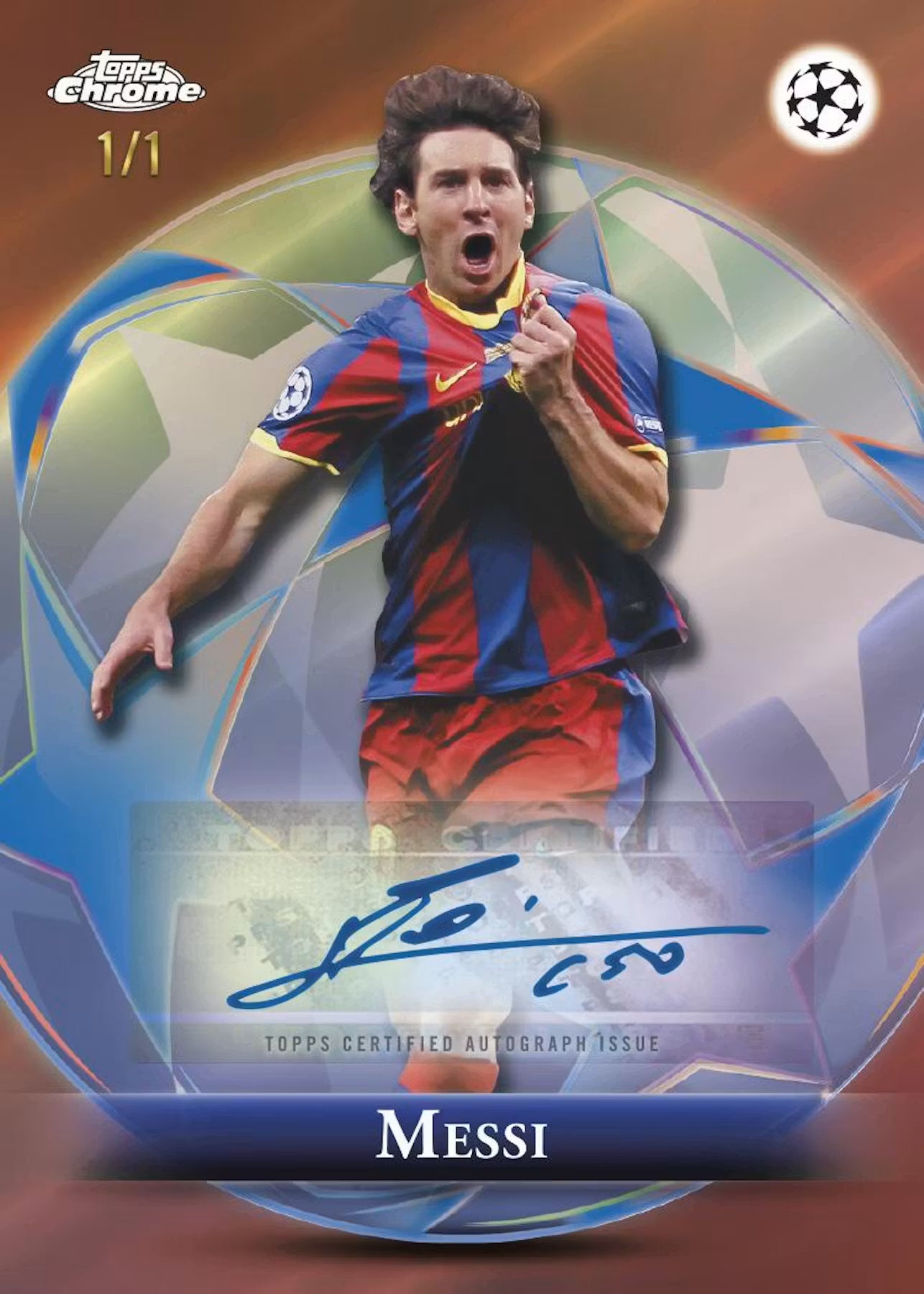 2025-26 Topps Chrome Logofractor UEFA Club Competitions Soccer Trading Cards