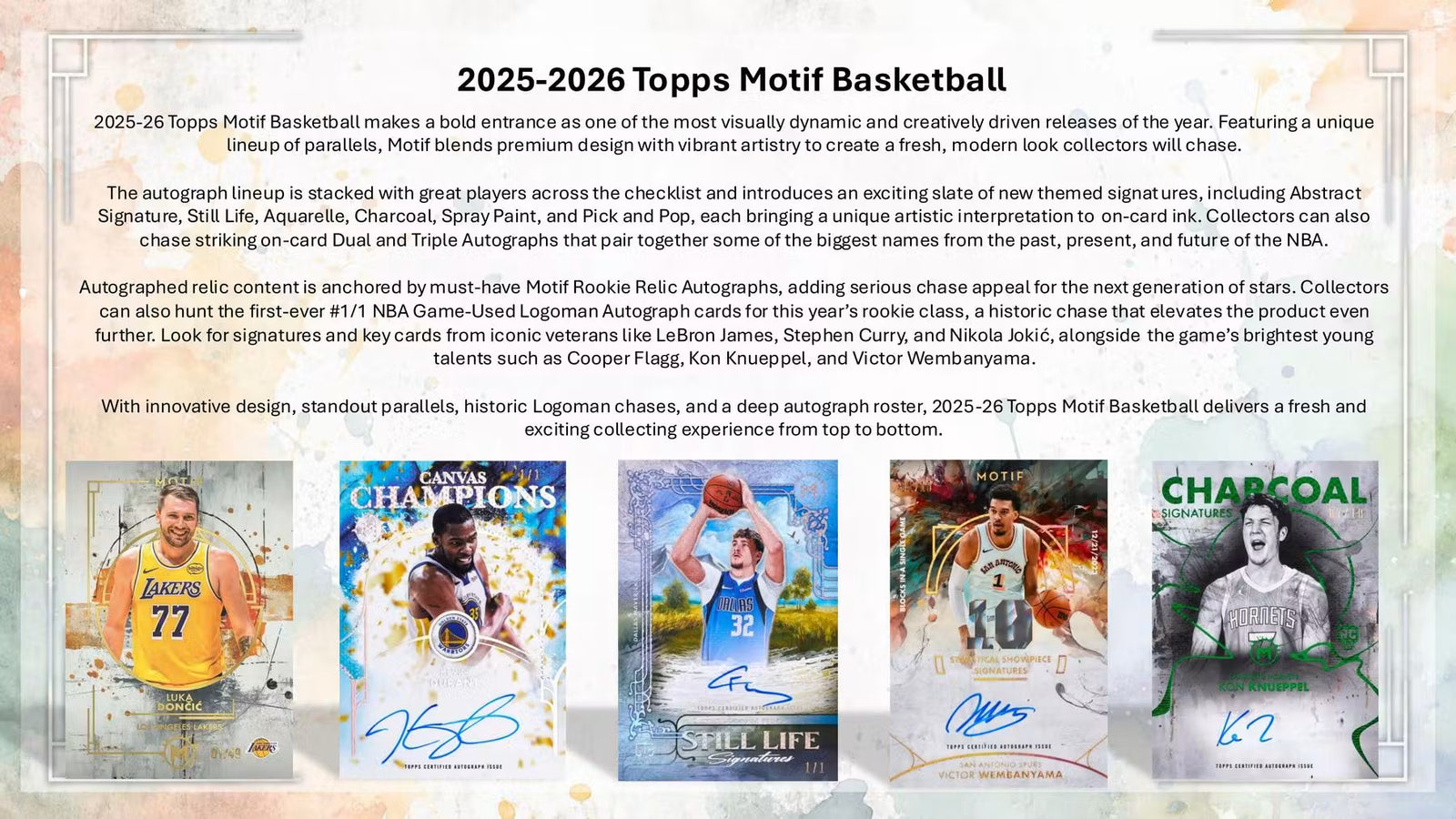2025-26 Topps Motif Basketball Hobby Trading Cards LV